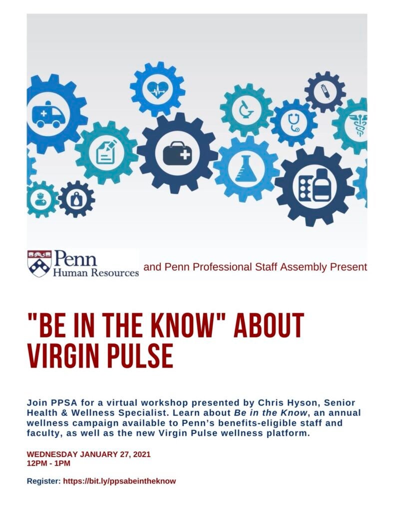 PPSA Presents “Be In The Know” About Virgin Pulse Penn Professional